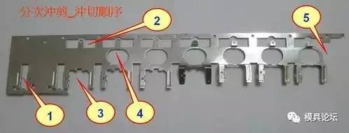 廢料分次切除順序 沖壓模具設(shè)計(jì)圖